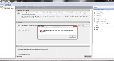 0xff error in task scheduler